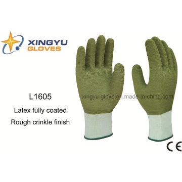 Polyester Shell Latex Fully Coated Safety Work Glove (L1605)